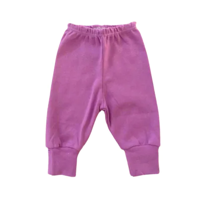 Culote Prematuro Calça Pé Reversível 100% Algodão Roxo