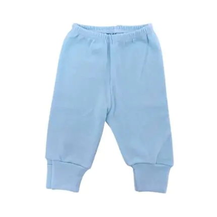 Culote Prematuro Calça Pé Reversível 100% Algodão Azul