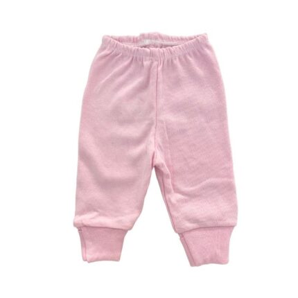 Culote Prematuro Calça Pé Reversível 100% Algodão Rosa Bebê