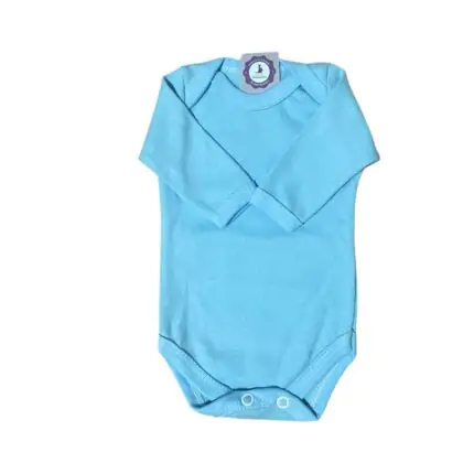 Body Prematuro 100% Algodão Liso Unissex Azul BB