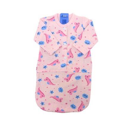 Saco Para Dormir Prematuro Casulo Fechamento Botão Rosa Bebê