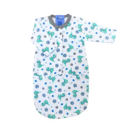 Saco Para Dormir Prematuro Casulo Fechamento Botão Branco E Cinza