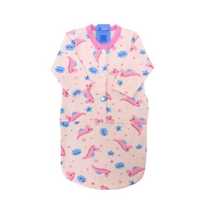 Saco Para Dormir Prematuro Casulo Fechamento Botão Rosa Chiclete