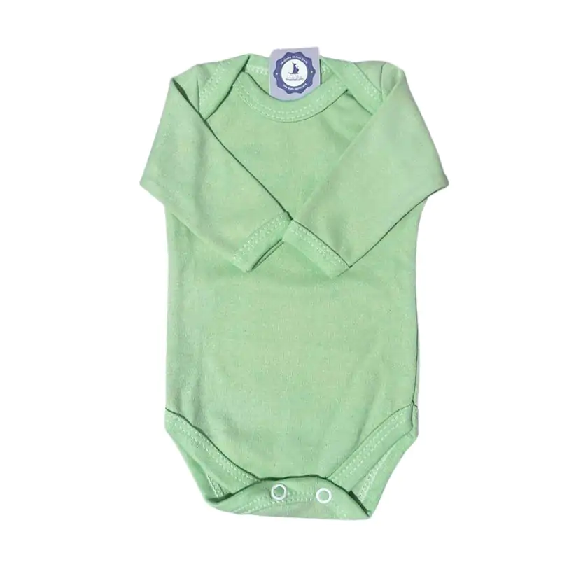 Kit-body-culote-prematuro-roupa-para-bebe-prematuro-loja-do-prematuro27 Body Prematuro 100% Algodão Liso Unissex Verde - Imagem 1