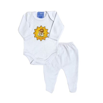 Conjunto Prematuro Body E Culote Com Pé Liso Gospel Branco