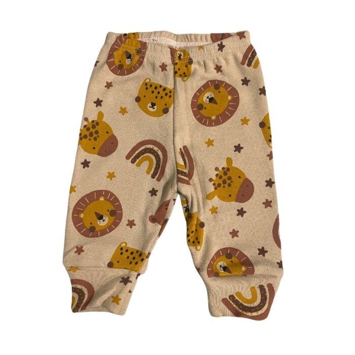 Conjunto Prematuro Body e Culote 100% Algodão Leão Caramelo - Imagem 3