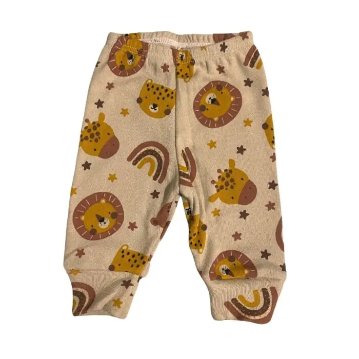 Conjunto Prematuro Body e Culote 100% Algodão Leão Caramelo - Imagem 3